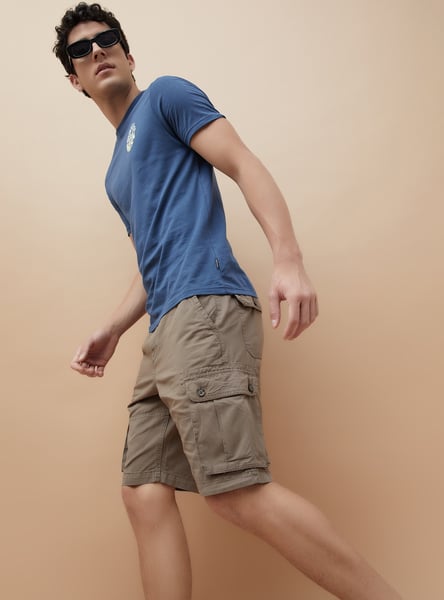FAME FOREVER Solid Cargo Shorts