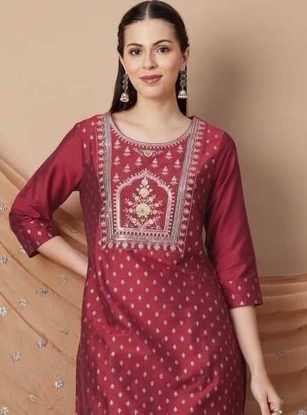 MELANGE Embellished Straight Kurta
