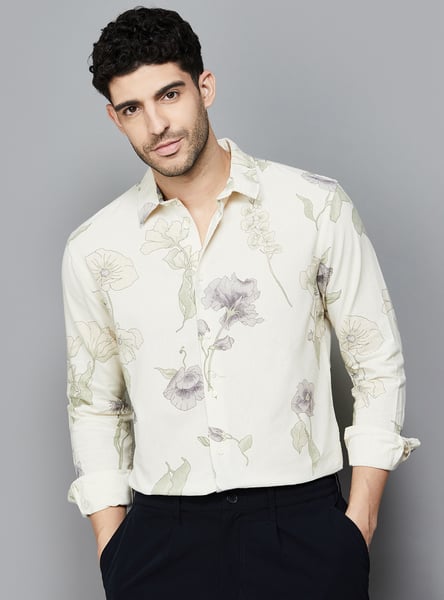 CELIO Floral Print Regular Fit Shirt