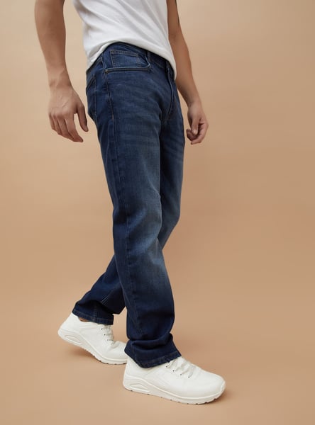 FORCA Stonewashed Slim Straight Jeans