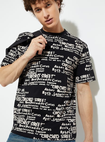 Buy URB_N Men Typographic Print T-shirt Online at just Rs. 399.0