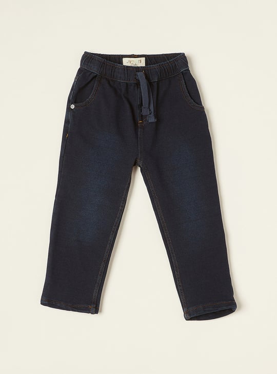 Juniors Denim Jeans with Drawstring Closure