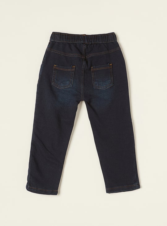Juniors Denim Jeans with Drawstring Closure