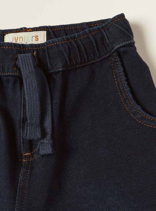 Juniors Denim Jeans with Drawstring Closure