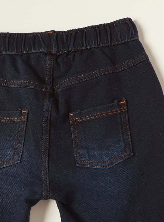 Juniors Denim Jeans with Drawstring Closure