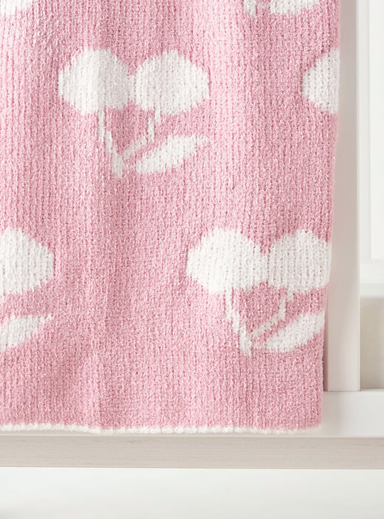 Juniors All-Over Cherry Print Raschel Blanket - 75x100 cm