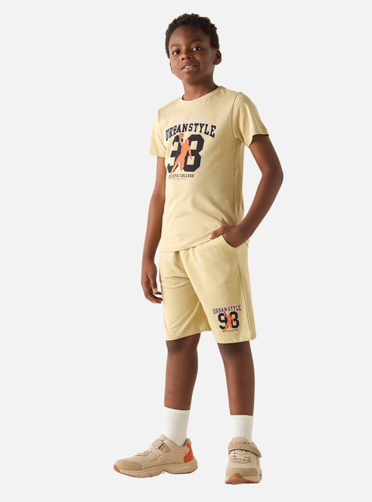 Juniors 3-Piece Printed T-shirt and Shorts Set