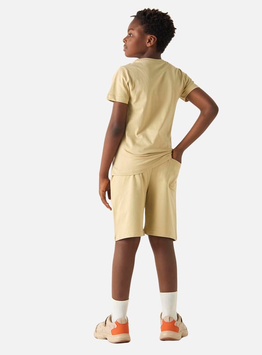 Juniors 3-Piece Printed T-shirt and Shorts Set