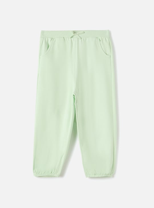 Juniors Solid Joggers with Elasticated Waistband