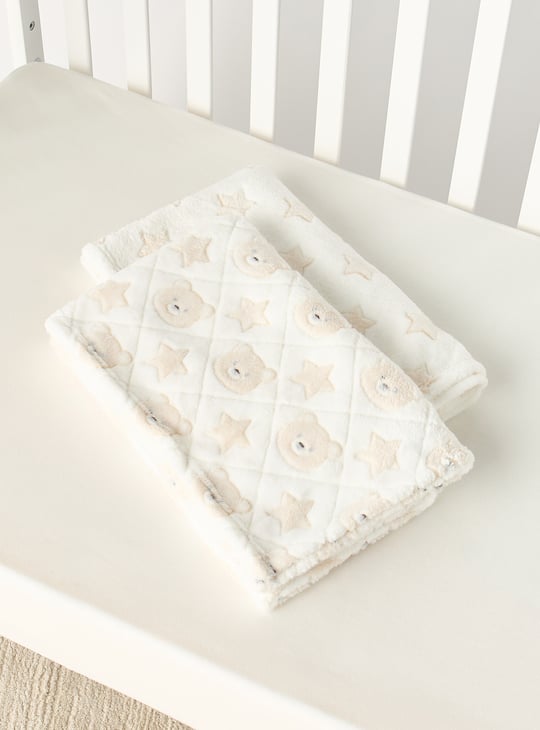 Juniors Coral Fleece Raschel Blanket - Set of 2 - 76x102 cm