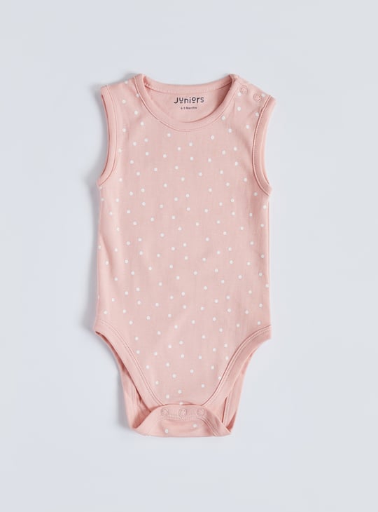 Juniors Printed Sleeveless Bodysuit - Set of 5