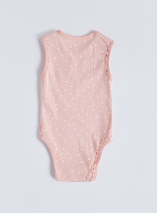 Juniors Printed Sleeveless Bodysuit - Set of 5