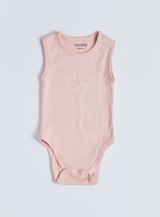 Juniors Printed Sleeveless Bodysuit - Set of 5