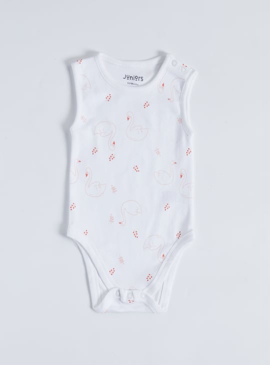 Juniors Printed Sleeveless Bodysuit - Set of 5
