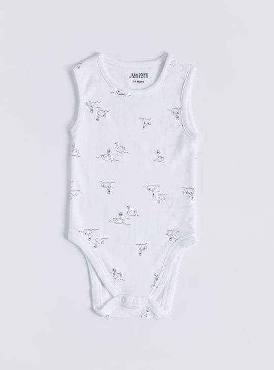 Juniors Printed Sleeveless Bodysuit - Set of 5