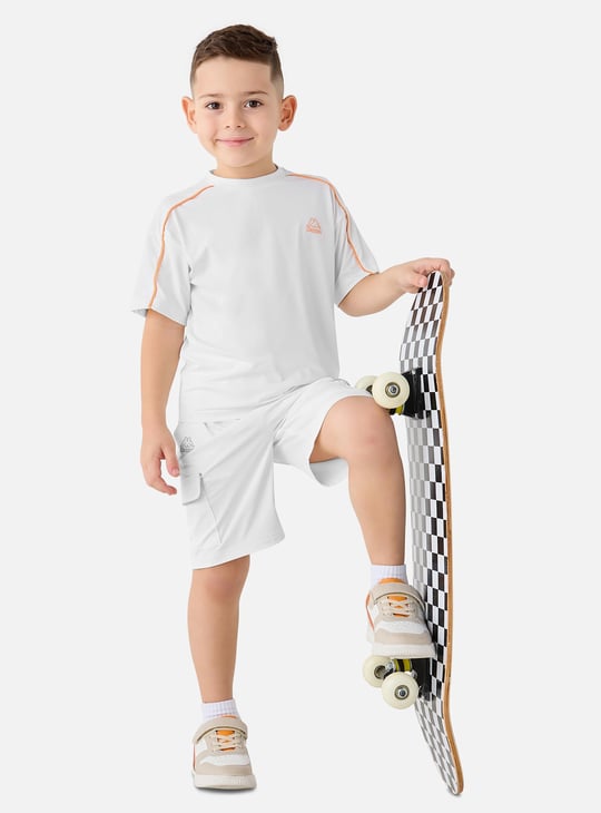 Kappa Logo Print Crew Neck T-shirt and Shorts Set