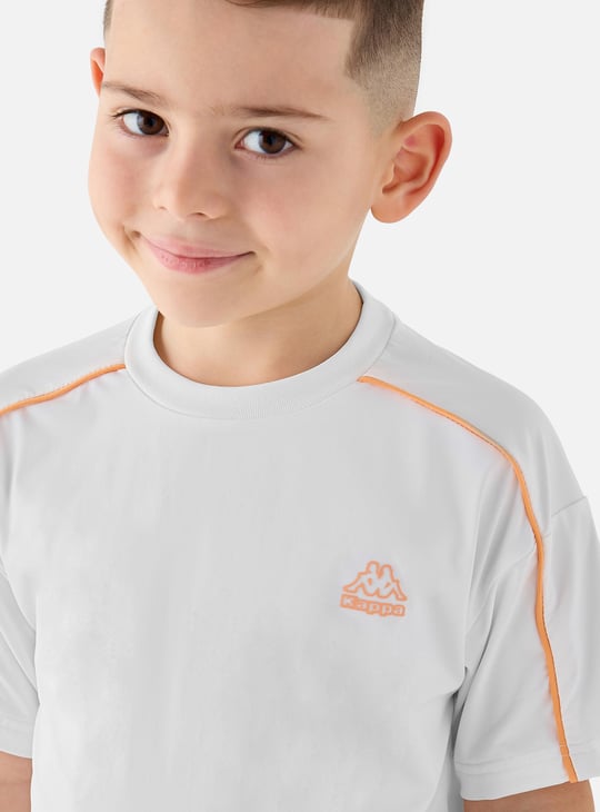 Kappa Logo Print Crew Neck T-shirt and Shorts Set