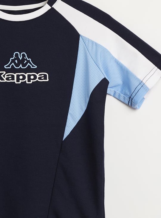 Kappa Knitted Logo Print T-shirt and Shorts Set