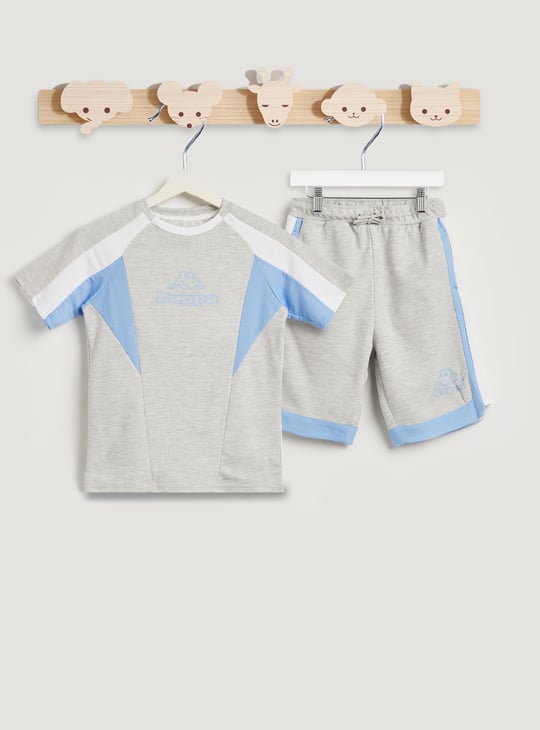 Kappa Colourblocked T-shirt and Shorts Set