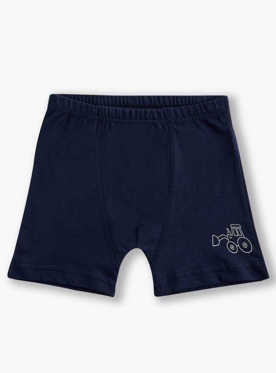 Juniors Printed Trunks with Elasticated Waist - Set of 7