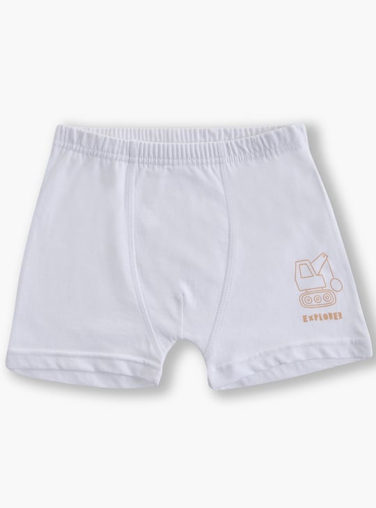 Juniors Printed Trunks with Elasticated Waist - Set of 7