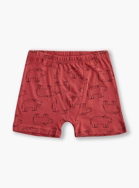 Juniors Printed Trunks with Elasticated Waist - Set of 7