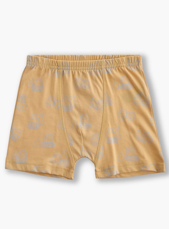 Juniors Printed Trunks with Elasticated Waist - Set of 7