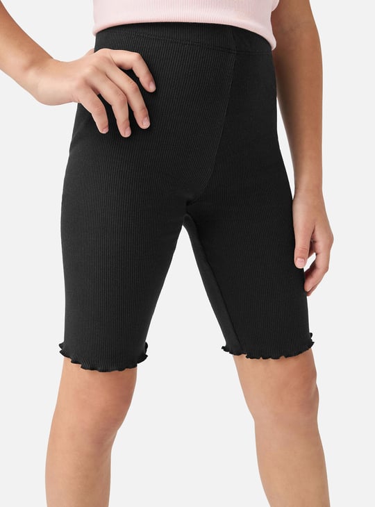 Juniors Ribbed Shorts with Elasticated Waistband