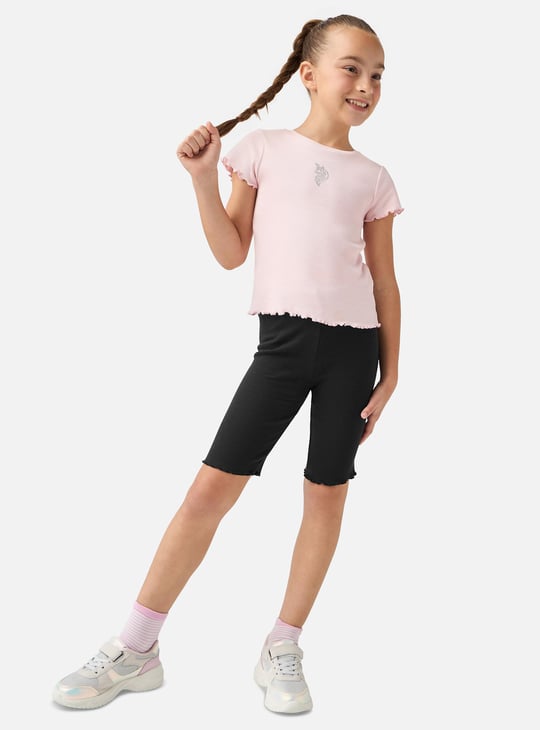 Juniors Ribbed Shorts with Elasticated Waistband