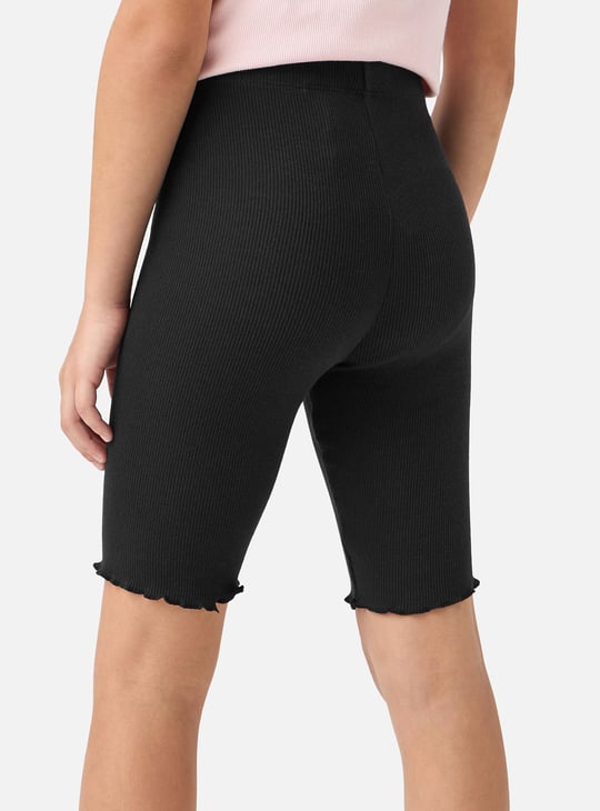 Juniors Ribbed Shorts with Elasticated Waistband