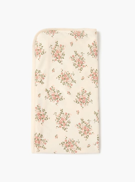 Juniors Floral Print Receiving Blanket - 70x70 cm