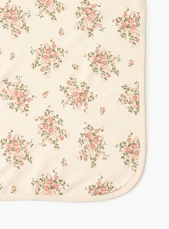 Juniors Floral Print Receiving Blanket - 70x70 cm