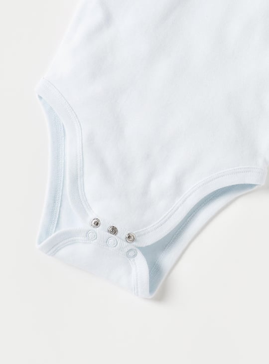 Juniors Solid Sleeveless Bodysuit with Snap Button Closure