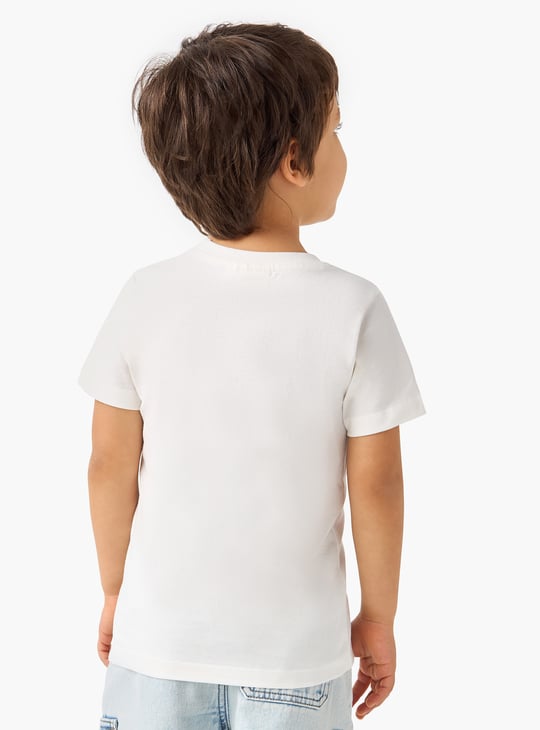 Juniors Typographic Print Crew Neck T-shirt