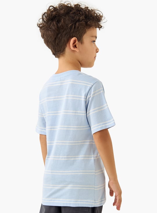 Juniors Printed Crew Neck T-shirt with Short Sleeves - Set of 2