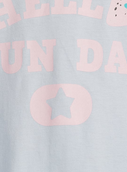 Juniors Printed T-shirt and Pyjama Set