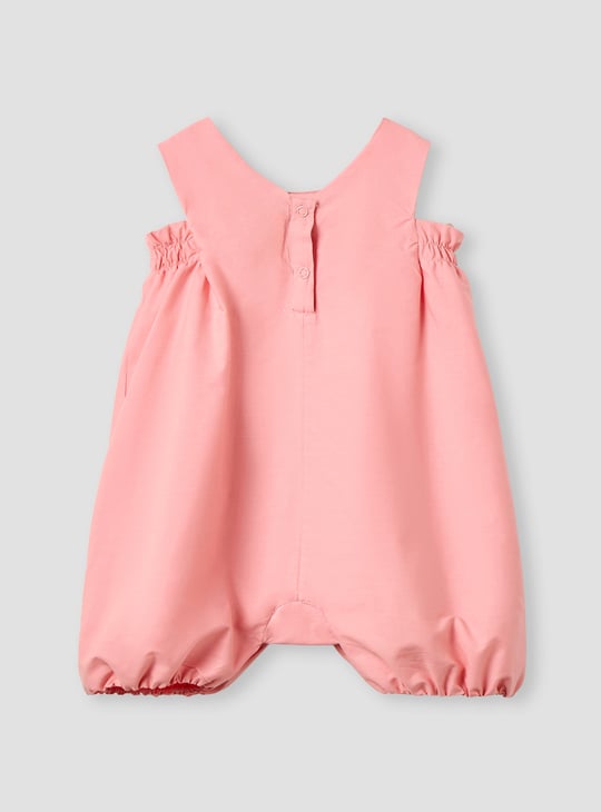 Juniors Butterfly Applique Romper with Snap Button Closure