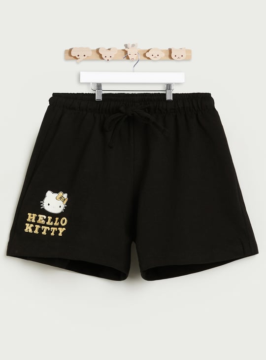 Juniors Hello Kitty Golden Foil Shorts