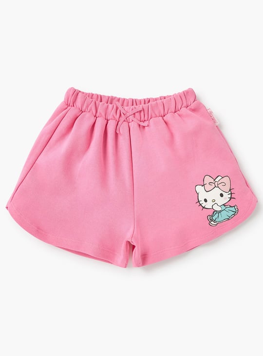 Juniors Hello Kitty Print Shorts with Drawstring Closure - Set of 2