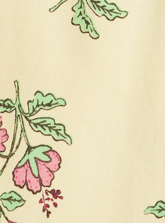 Juniors Floral Print Leggings with Elasticated Waistband