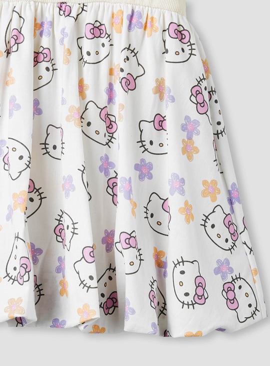 Juniors Hello Kitty Print Dress with Headband