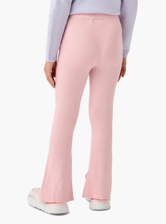 Juniors Ribbed Flared Pants