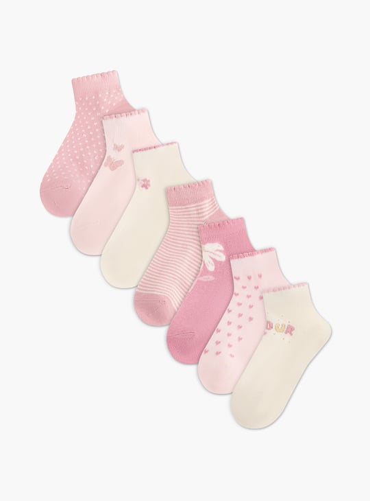 Juniors Assorted Ankle Length Socks - Set of 7