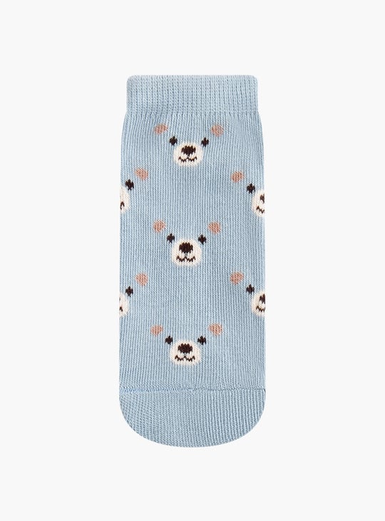 Juniors Bear Print Ankle Length Socks - Set of 7