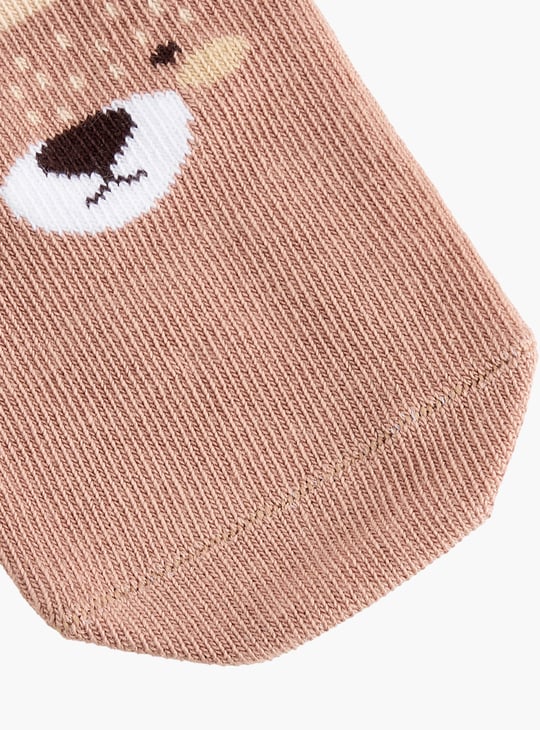 Juniors Bear Print Ankle Length Socks - Set of 7