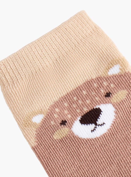 Juniors Bear Print Ankle Length Socks - Set of 7