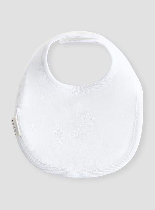 Giggles Embroidered Bib with Button Closure