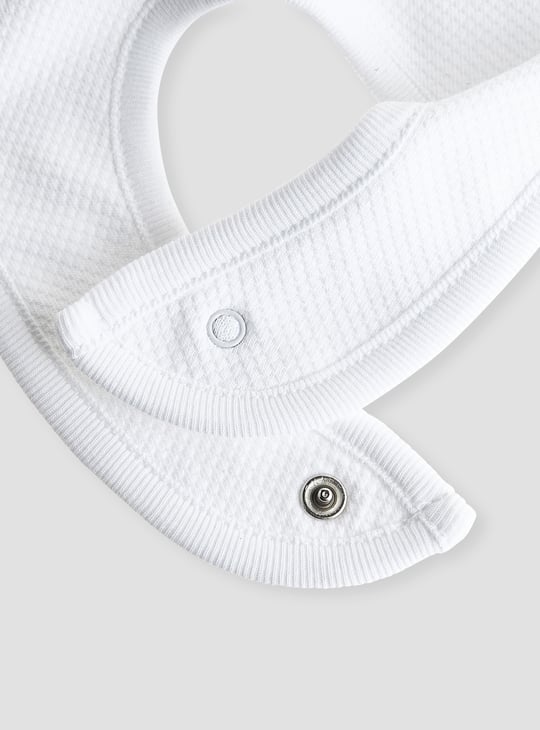 Giggles Embroidered Bib with Button Closure