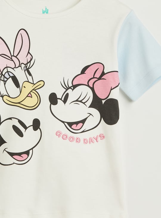Mickey Mouse and Friends Print T-shirt and Shorts Set