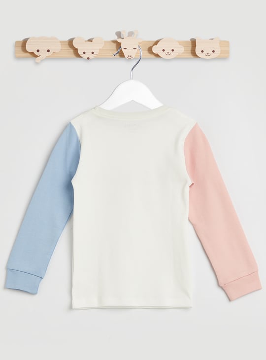Juniors Printed Long Sleeves T-shirt and Pyjamas - Set of 2